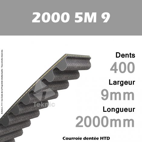 Courroie Dentée 2000 5M 9