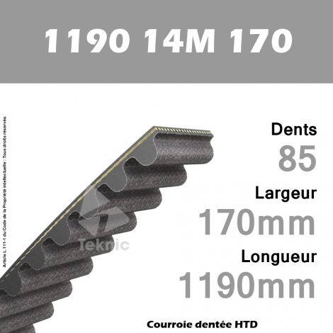 Courroie Dentée 1190 14M 170