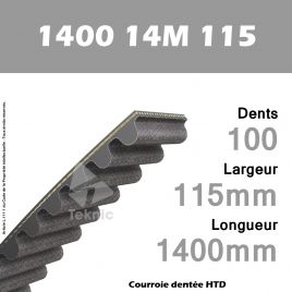 Courroie Dentée 1400 14M 115