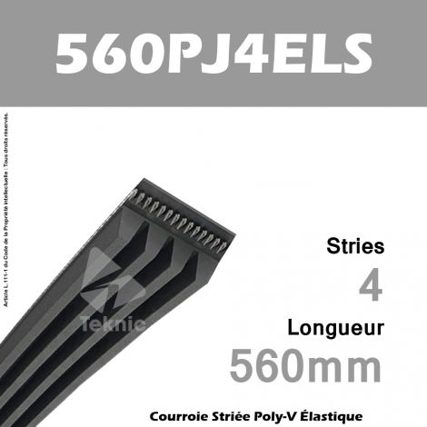 Courroie Élastique 560 PJ 4 ELS