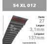 Courroie Dentée 54 XL 012