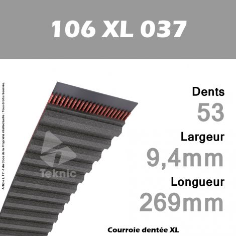 Courroie Dentée 106 XL 037