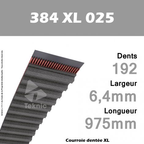 Courroie Dentée 384 XL 025