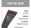 Courroie Dentée 432 XL 025