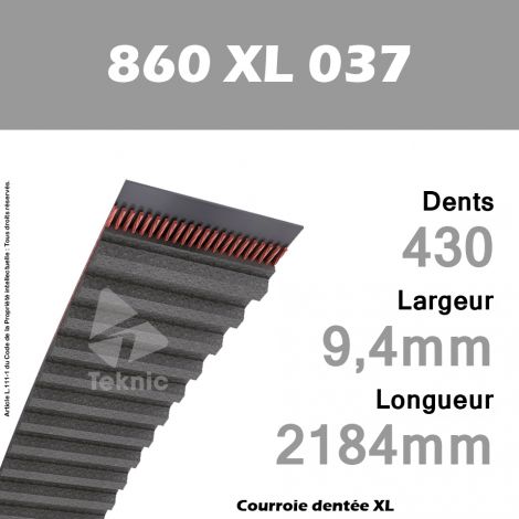 Courroie Dentée 860 XL 037