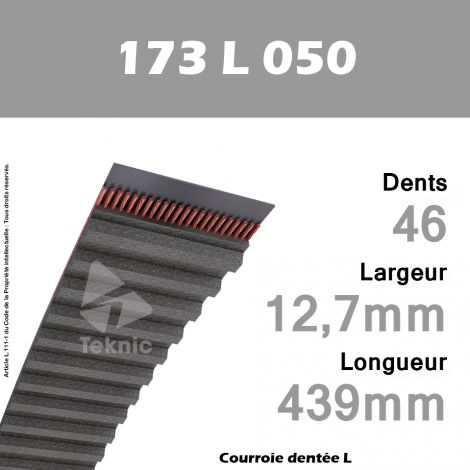 Courroie Dentée 173 L 050