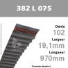 Courroie Dentée 382 L 075