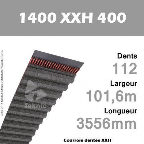 Courroie Dentée 1400 XXH 400