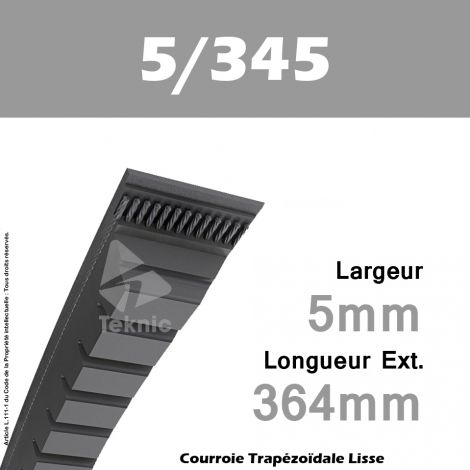 Courroie 5/345 Li Crantée - Continental
