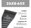 Courroie de Variateur 26X8-655 Li - W25/695