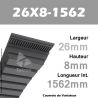 Courroie de Variateur 26X8-1562 Li - W25/1600
