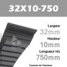 Courroie de Variateur 32X10-750 Li - W31,5/800