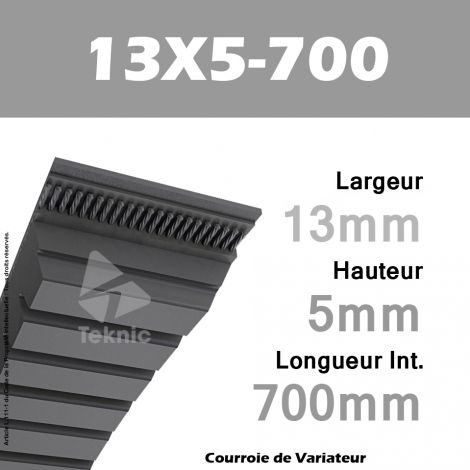 Courroie de Variateur 13X5-700 Li