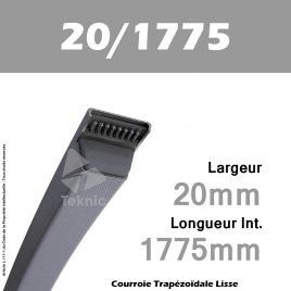 Courroie Trapézoïdale Lisse 20/1775