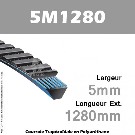 Courroie Polyflex 5M1280