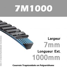 Courroie Polyflex 7M1000