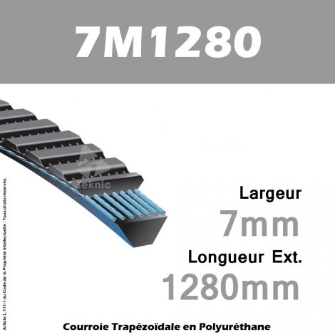 Courroie Polyflex 7M1280