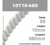Courroie Dentée PU 10T10-680