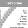 Courroie Dentée PU 10T10-700