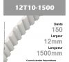 Courroie Dentée PU 12T10-1500