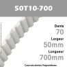 Courroie Dentée PU 50T10-700