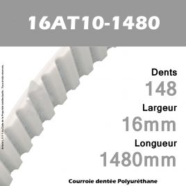 Courroie Dentée PU 16AT10-1480