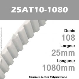 Courroie Dentée PU 25AT10-1080