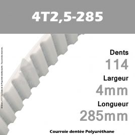Courroie Dentée PU 4T2,5-285