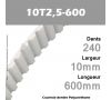 Courroie Dentée PU 10T2,5-600