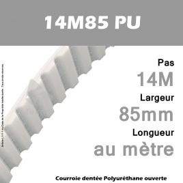 Courroie PU 14M85 Ouverte