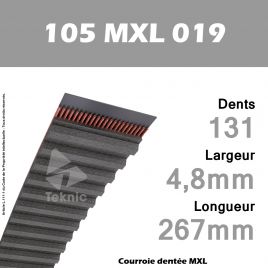 Courroie Dentée 105 MXL 019