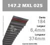 Courroie Dentée 147.2 MXL 025