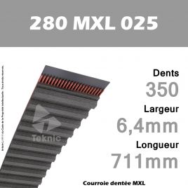 Courroie Dentée 280 MXL 025