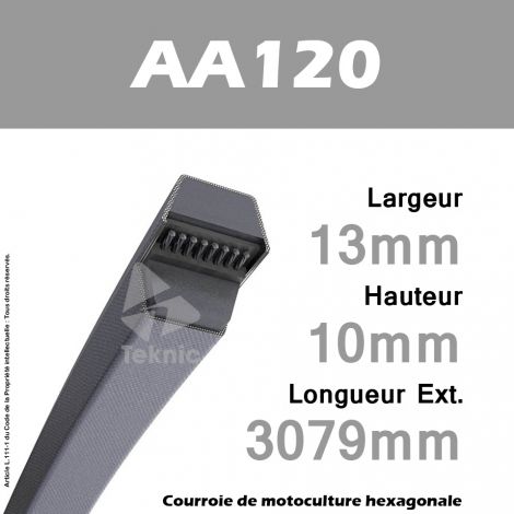 Courroie Hexagonale AA120 - Continental