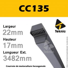 Courroie Hexagonale CC135 - Teknic
