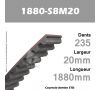 Courroie Dentée 1880-S8M20 TEKNIC