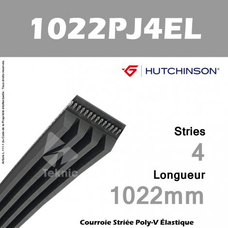 Courroie Flexonic 1022 PJ 4 EL - Hutchinson