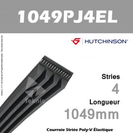 Courroie Flexonic 1049 PJ 4 EL - Hutchinson