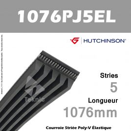 Courroie Flexonic 1076 PJ 5 EL - Hutchinson