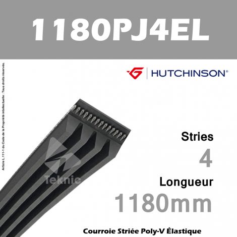 Courroie Flexonic 1180 PJ 4 EL - Hutchinson