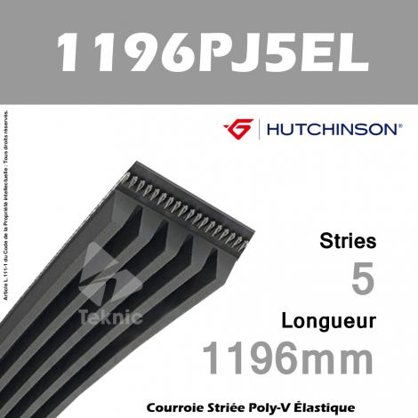 Courroie Flexonic 1196 PJ 5 EL - Hutchinson