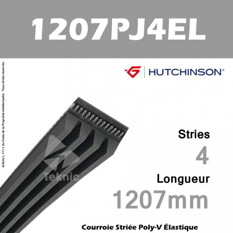 Courroie Flexonic 1207 PJ 4 EL - Hutchinson