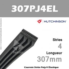 Courroie Flexonic 307 PJ 4 EL - Hutchinson