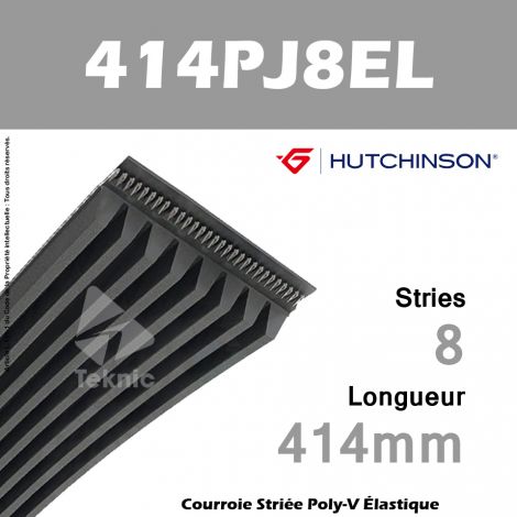 Courroie Flexonic 414 PJ 8 EL - Hutchinson