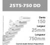 Courroie Dentée PU 25T5-750 Double Denture