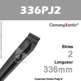 Courroie Poly-V 336PJ2 - Conveyxonic