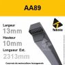 Courroie Hexagonale AA89 - Teknic
