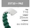 Courroie PU 25T10 + PAZ Ouverte