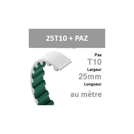 Courroie PU 25T10 Ouverte