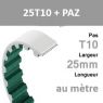 Courroie PU 25T10 Ouverte